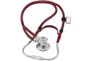 MDF INSTRUMENTS MDF® Sprague-X Rappaport Stetoscopio Ridisegnato della con testine convertibili per adulti, bambini e lattanti - Bordeaux (MDF767X-17)