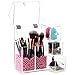 Brush Holder, HBF Clear Acrylic Make Up Brush Holder with Free Pink Pearls