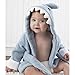 Baby Children Cotton Cartoon Animal Cute Lovely Bath Robe Blue Sharp 1-12 Months