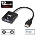 Produktbild HDMI auf VGA Adapter HDMI to VGA Kabel Male zu Female Konverter IPSmart Unterstützung 1080P ausgezeichnetes Bild HDCP Durchlauf für CRT / LED Monitor, HDTV, Computer, Schreibtisch, Laptop, PC, Projektor etc.