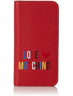 Love Moschino Damen Portacel.Small Grain PVC Rosso Clutch, rot (Red), 2 x 14 x 7 cm