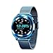 Produktbild WSWJJXB Intelligente Uhr, aktives Armband, Fitness-Tracker, wasserdichter Multifunktions-Herzfrequenzmesser aus Metall (Farbe : Blau, größe : 1pcs)