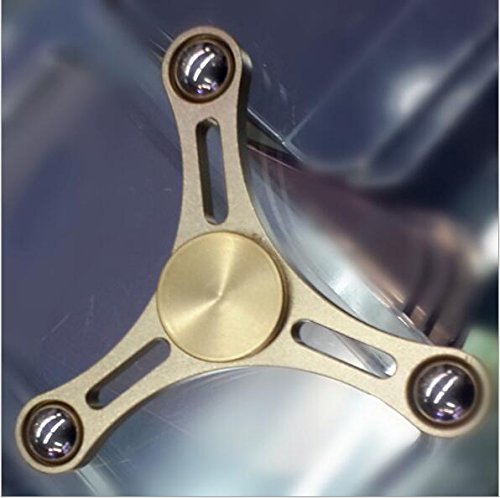 Tri-Spinner Fidget Toy, Hand Fidget Spinner Finger Toy Aluminum, For EDC ADHD Focus Finger Relieves ADHD, Anxiety, and Boredom (Gold) Tri-Spinner Fidget Toy, Hand Fidget Spinner Finger Toy Aluminum, For EDC ADHD Focus Finger Relieves ADHD, Anxiety, and Boredom (Gold)