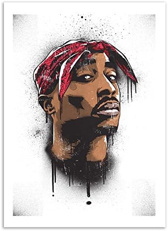 Art-Poster 50 x 70 cm - Tupac - Bokkaboom