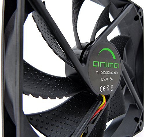 Tacens Anima AF12 - Ventilador para ordenador  12cm 12v  14dB  9 aspas  1200 RPM  tecnolog  a FLUXUS  ecol  gico  anti-vibraciones  hasta 50 000h  color negro