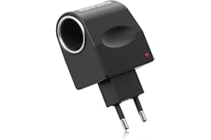 DOZYLIVE Convertidor de CA a CC, Adaptador mechero Coche a Enchufe 500 mA 6 Vatios, Corriente 220 V a 12 V Encendedor Adaptador Cargador Y Encendedor De Coche con Enchufe Convertidor De Pared para Coche