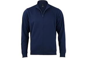 STARK SOUL Veste de survêtement blanche avec col montant, fermeture éclair et 2 poches latérales | French Terry