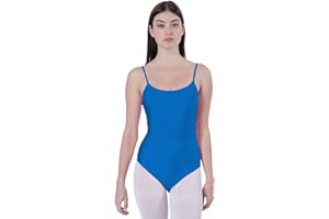 CARNAVALIFE Body Body da danza balletto ginnastica donna bretelle senza maniche con scollo rotondo e copri schiena, body non trasparente aderente per danza ginnastica ritmica