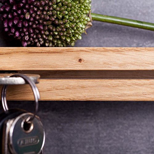 Schlüsselbrett Holz in 30cm | Handgefertigt in Bayern | andere Holzarten und Ausführungen zur Auswahl | Schlüsselkasten Schlüsselhalter Schlüsselleiste Schlüsselboard | Eichenholz - 4