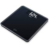 Beurer GS 400 black Signature Line cam/kişisel tartı, g&uuml;venlik camından b&uuml;y&uuml;k basma y&uuml;zeyli, XL formatında şık siyah ekran ve