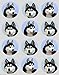 Produktbild 12 Siberian Husky hunde design reispapier fee / cup cake 40mm toppers vorgestanzt dekoration