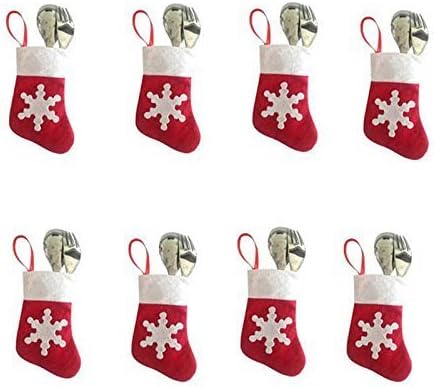Galand 12 x Christmas Cutlery Holder Bag Fork Spoon Pocket Santa Claus Christmas Decor