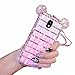 Produktbild Bling Bling Galaxy J7 2017 Hülle, QianYang Handmade Diamant Transparent Schutzhülle für Samsung Galaxy J7 2017 J730 Glitzer Glänzend Handyhülle [ Maus Mouse Ohr Ear] TPU Silikon Case Cover Luxus Crystal Strass Shining Handgefertigt Schutz Kratzfeste Stoßdämpfende Handy Tasche Schale Bumper - Weiß + Pink