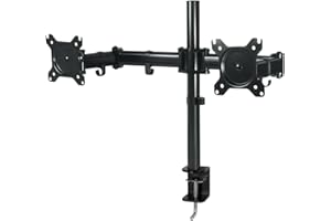 ARCTIC Z2 Basic - Bras de Moniteur Double avec Support de Bureau, Support d'écran Flexible, Bras écran PC, pivotant, jusqu'à 32"/25" Ultra-Large, jusqu'à 15 kg/33 Ibs par Bras - Noir