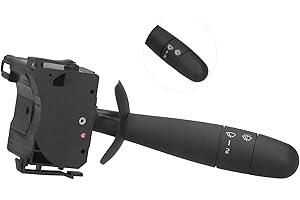 CHICIRIS Front Windscreen Wiper Stalk Switch, Windscreen Wiper Switch Sensitive 91160123 Replacement for Opel Vivaro Movano Car (Black)