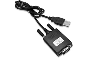 OcioDual USB 2.0 auf RS232 DB9 M/M Kabel Adapter Schwarz 0.8m Serial Kabel Seriell Konverter für GPRS Modem Router CNC-Maschine
