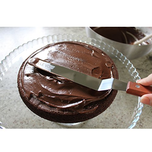 Belle Vous 3 Winkelpalette Set – 3 Winkelpaletten / Spachtel Edelstahl Streichmesser Profi 20 cm, 15 cm & 10 cm Glasurmesser Icing Spatula Set für Fondant und Kuchen Dekorieren - 5