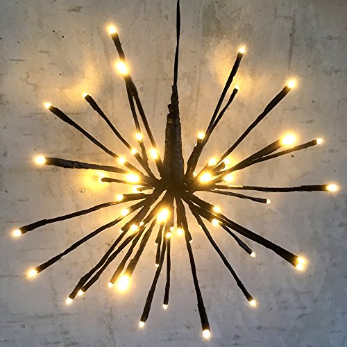 Preisvergleich Produktbild Lights4Christmas Leuchtball Sputnik 64 LED 30cm Metall schwarz außen