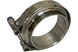 Boltza® Morsetto a V + flange per tubo flessibile extra turbo in acciaio inox (76 mm)