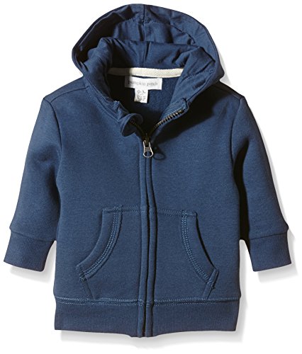 Pumpkin Patch Baby-Boys Jacob Zip Front Hoodie Jumper, Blue Indigo, 12-18 Months