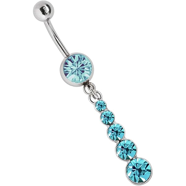 Piercing De Ombligo 316L Acero - Banana Con Bola De Piedra Transparente Y Plumas, Diseño Moderno Y Elegante