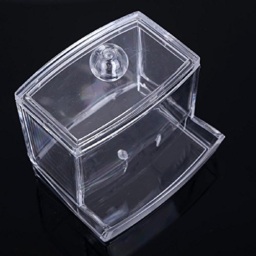 New Design Clear Acrylic Cotton Swab Box Q tip Storage Holder Cosmetic Makeup tool Women Storage Case - 2