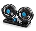 Price comparison product image Intsun Dual Head Car Auto Cooling Air Fan - 360 Rotating Free adjustment Car Auto Cooling Air Fan Powerful Quiet 2 Speed Rotatable 12V Ventilation Dashboard Electric Vehicle Car Fans Summer Cooling Air Circulator