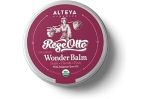 Alteya Organic Baume merveille Rose bulgare 30g - Certifié USDA Bio - Traitement du corps, des mains et des pieds - Huile essentielle de rose bulgare (Rosa Damascena) - Hydratant et revitalisant