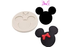 SAVITA Molde de Resina de Silicona en Forma de Arco de Cabeza de Ratón, Molde de Moldeo de Resina para la Fabricación de Fondant de Postre de Cupcake de Chocolate Helado de Bricolaje (Gris)