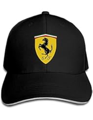yhsuk Ferrari Sandwich Peaked Hat/Cap Black