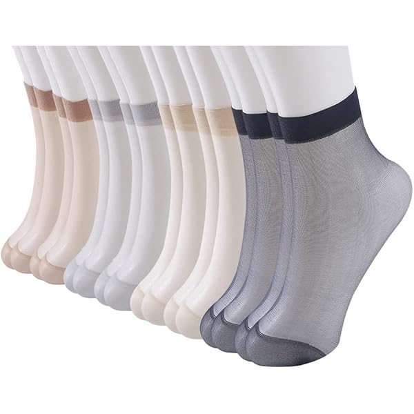 Chaussettes Genou Transparentes Femme – 4 Paires – Nylon 20D Extensible – Confort Et Tenue Parfaite