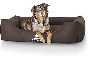 Knuffelwuff panier chien, lit pour chien, coussin, corbeille pour chien Finlay, imperméable, marron XL 105 x 75cm