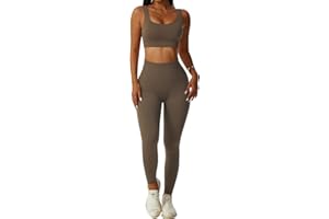 dohomiryo Ensemble De Vêtements De Sport Femme 2 Pièces Survêtements Ensembles Soutien-Gorge Sport Legging de Yoga Sportswear Fitness Ensembles D'entraînement Tenues de Sport