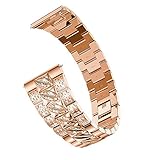 TianranRT Ersatz Metall Kristall Uhr Gurt Handgelenk Band Armband für Samsung Galaxy Watch (46mm)