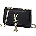 Produktbild 2018 Sommer neue Quaste Handtasche Kette Umhängetasche Mini Clutch Lady Umschlag Tasche (21 * 14.5 * 8cm, Schwarz)