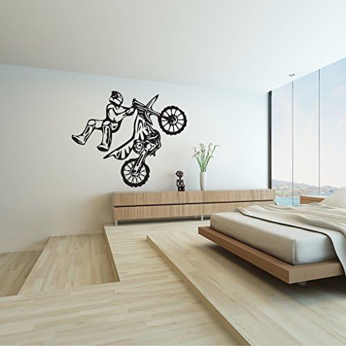Big Removable Wall Sticker Motorcycle Stunt Wall Decal Motorcycles Decoration DIY Vinyl Wall Sticker Decor for Boy's Room Home