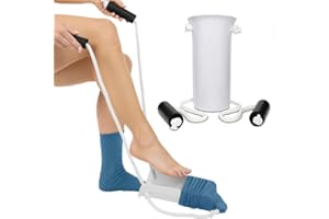 HAOZAIKEJI Sock Aid for Putting Socks On and Off Disability Aids Sock Helper with EVA Grips Pulling Sock Slider Tool Without Bending for Elderly Disability Disabled Bad Backs Person Independent Put Socks On