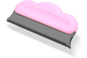 USION Pet Hair Remover Brush;Cat Gog Hair Remover,Professional Comb Lint Remover for Couch, Furniture, Carpet, Clothing, Blankets, Car, Bed (Pink)