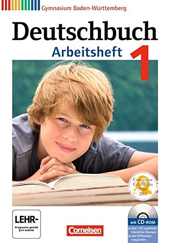 Deutschbuch baden - wurttemberg: deutschbuch 1 arbeitsheft mit cd - rom baden - wurttemberg