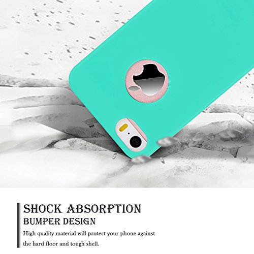 Funda iPhone 5   5S   SE  SpiritSun Soft Carcasa Funda para iPhone 5   5S   SE  4 0 pulgadas  Ultra Delgado y Ligero Flexible TPU Caja Suave Silicona Piel Carcasa Anti Rasgu  os Anti Golpes Parachoques Dise  o Mate Opaco Gel Protectora Carcasa - Azul