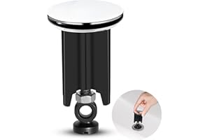GUIGA Universal Stöpsel Waschbecken 40mm Chrom Abflussstopfen,Abflussstopfen Waschbecken für Alle Handelsüblichen Waschbecken und Bidets, Rostfrei & Dicht