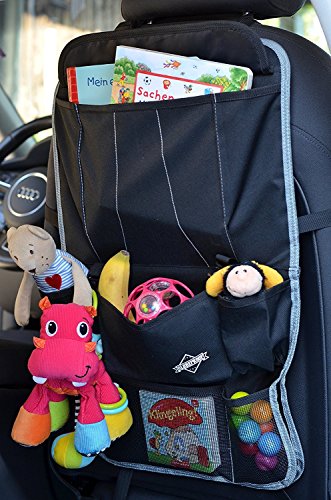 Auto-Rückenlehnenschutz (2 Stück) Sitz Organizer | Auto-Organisator Kinder | Auto-Organizer mit iPad / Tablet-Fach, 2er Set – Rücksitz-Schoner von Globeproof® - 3