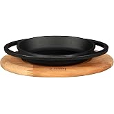 Lava Baking Container LV ECO o TV 1510 K4 Oval Plate Bowl and Plate, Wood, Dimensions 15 x 10 cm, Cast Iron, Black