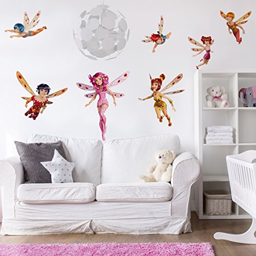 Wandtattoo Mia and Me - Mia und die Elfen von Centopia Wandtatoo Wandsticker Kinderzimmer Mädchen Einhörner, Größe: 40cm x 55cm