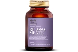Salugea RILASSA MENTE - Integratore Rilassante contro Ansia e Stress - 100% Naturale - Con Griffonia, Giuggiolo, Melissa E Biancospino - 60 Capsule Vegetali