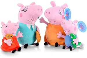 AM ANNA 4Pcs/set Peppa Pig Stuffed Plush Toy 25/30cm Peppa George Pig Family Party Dolls Toys Animal Plush Toys