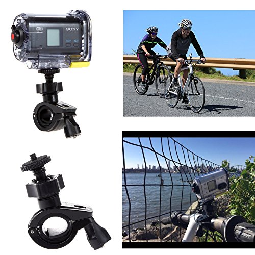 Luxebell® Zubehör Kit für Sony Action Cam HDR-AS15 / AS20 / AS30V / AS100V / AS200V / Sony Action Cam HDR-AZ1 Mini Sony FDR-X1000V / W 4K-Kameras, Helm Schlaufenhalterung + Handheld Monopod ausdehnbarer Teleskop Pole + Brustgurt Berg + Floating-Handgriff-Griff + Fahrrad-Lenkstange-Einfassungs-Halter + Car Saugnapf + Flexible Stativ + Aufbewahrungstasche - 5