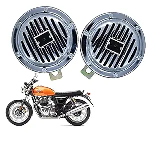 Vagary Universal Windtone Bike Horn With Chorme finishing Heavy Quality body (Set of 2, 12V voltage) for Royal Enfield Interceptor 650