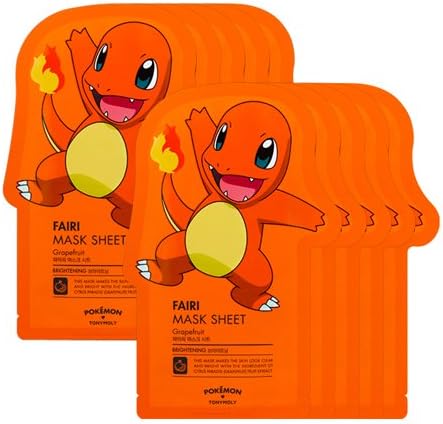 TONYMOLY x Pokemon Charmander/Fairi Mask Sheet Pack of 10