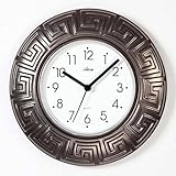 Wanduhr analog Atlanta silber Keramik D25cm